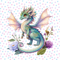 FAIRY DRAGON - Wall Art Metal -  A4 Size