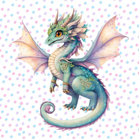 FAIRY DRAGON - Wall Art Metal -  A4 Size