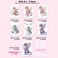 FAIRY DRAGON - Wall Art Metal -  A4 Size