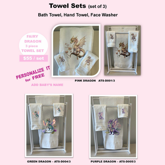 FAIRY DRAGON | TOWEL SET (3 PIECE)