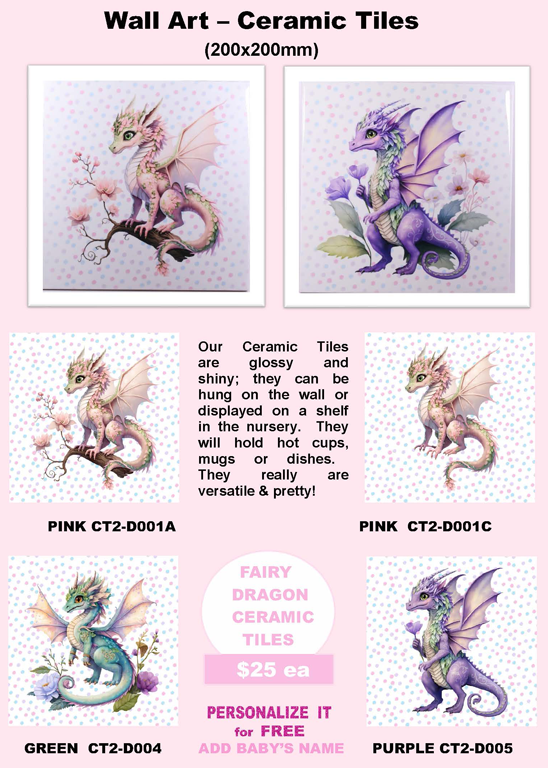 FAIRY DRAGON | Ceramic Tiles 200x200mm