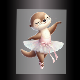 (DTF-10002) BALLERINA OTTER - Garment Transfer