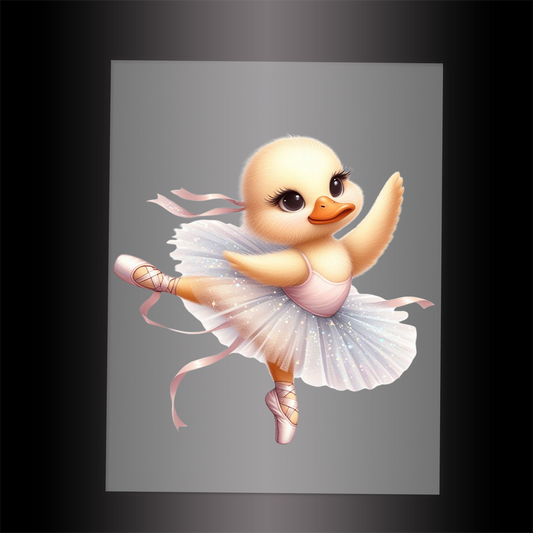 (DTF-10006) BALLERINA DUCK - Garment Transfer