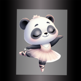 (DTF-10012) BALLERINA PANDA - Garment Transfer