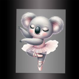 (DTF-10013) BALLERINA KOALA - Garment Transfer