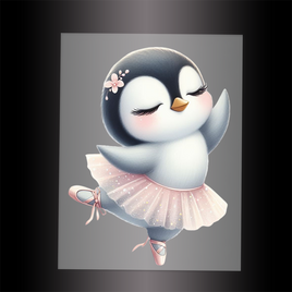 (DTF-10018) BALLERINA PENGUIN - Garment Transfer