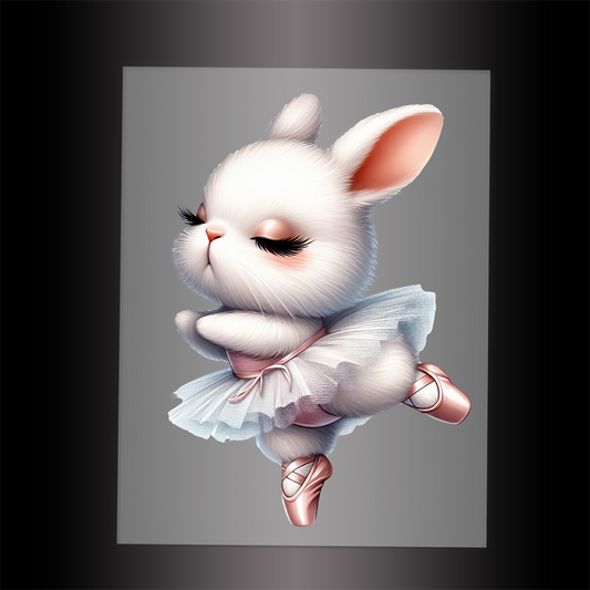 (DTF-10033) BALLERINA BUNNY - Garment Transfer