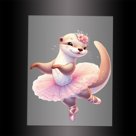 (DTF-10042) BALLERINA OTTER - Garment Transfer