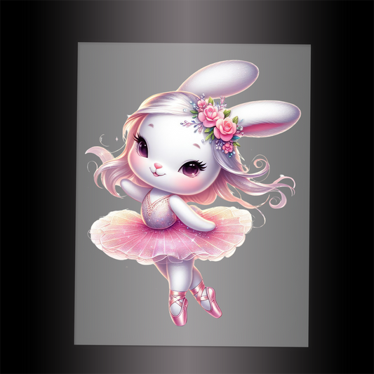 (DTF-10044) BALLERINA BUNNY - Garment Transfer