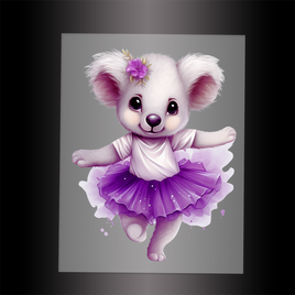 (DTF-10060) BALLERINA KOALA - Garment Transfer