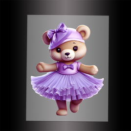 (DTF-10064) BALLERINA BEAR - Garment Transfer