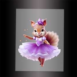 (DTF-10067) BALLERINA CHIPMUNK- Garment Transfer