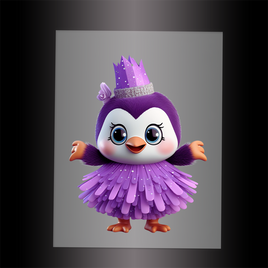 (DTF-10069) BALLERINA PENGUIN - Garment Transfer