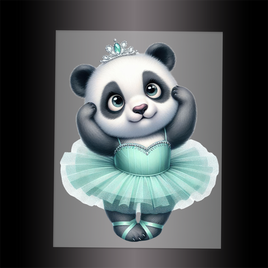 (DTF-10078) BALLERINA PANDA - Garment Transfer