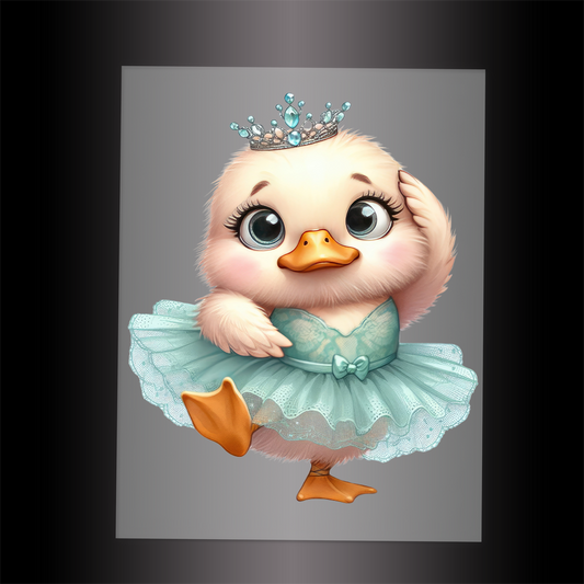 (DTF-10084) BALLERINA DUCK  - Garment Transfer