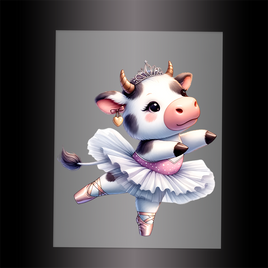 (DTF-10115) BALLERINA COW - Garment Transfer