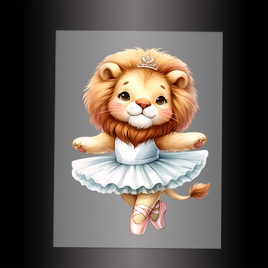 (DTF-10123) BALLERINA LION - Garment Transfer