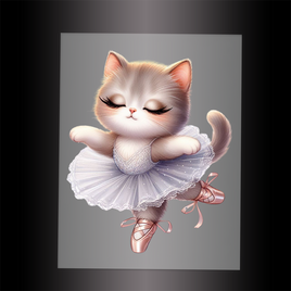 (DTF-10646) BALLERINA KITTEN - Garment Transfer