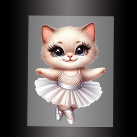 (DTF-10659) BALLERINA KITTEN - Garment Transfer