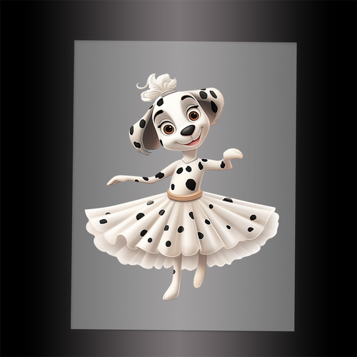 (DTF-10810) BALLERINA DALMATION - Garment Transfer