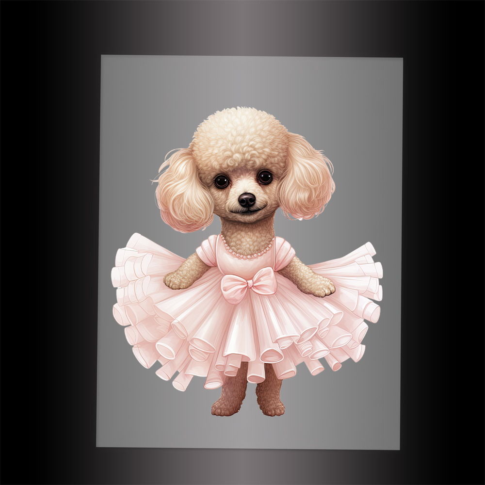(DTF-10818) BALLERINA POODLE - Garment Transfer