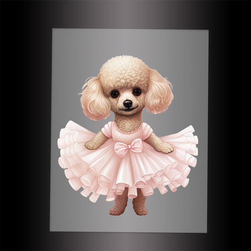 (DTF-10818) BALLERINA POODLE - Garment Transfer