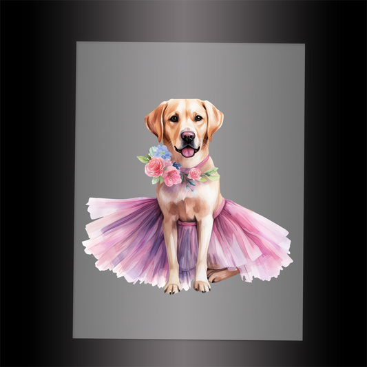 (DTF-10839) BALLERINA LABRADOR - Garment Transfer
