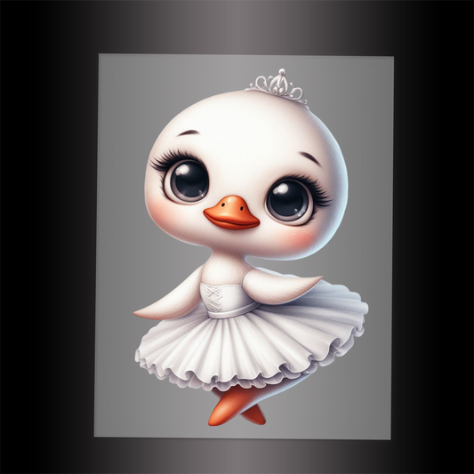 (DTF-11002) BALLERINA DUCKLING - Garment Transfer