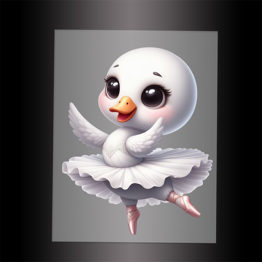 (DTF-11003) BALLERINA DUCKLING - Garment Transfer