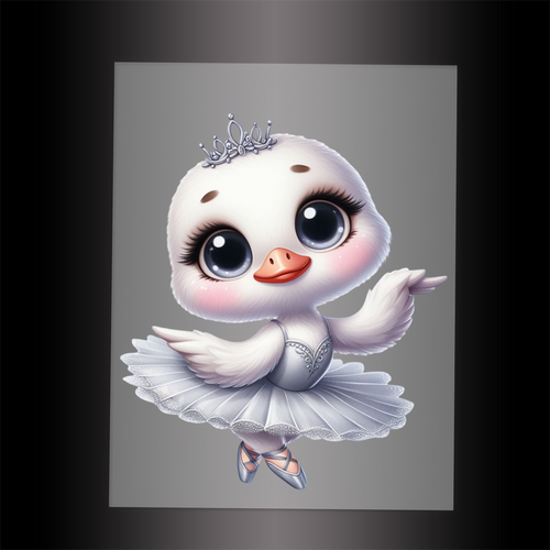 (DTF-11004) BALLERINA DUCKLING - Garment Transfer