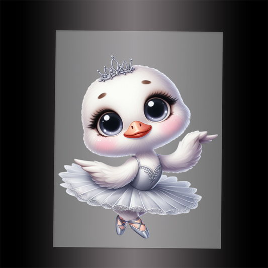 (DTF-11004) BALLERINA DUCKLING - Garment Transfer
