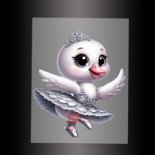 (DTF-11005) BALLERINA DUCKLING - Garment Transfer