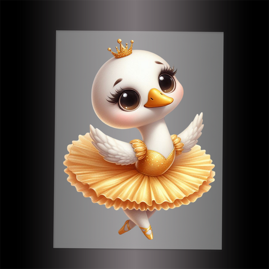 (DTF-11015) BALLERINA DUCKLING - Garment Transfer
