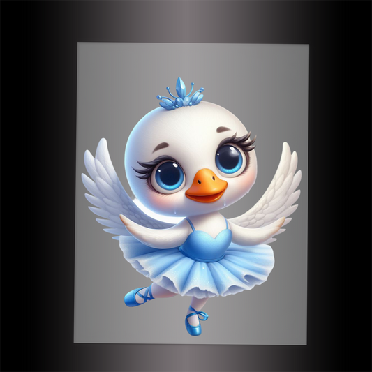 (DTF-11018) BALLERINA DUCKLING - Garment Transfer