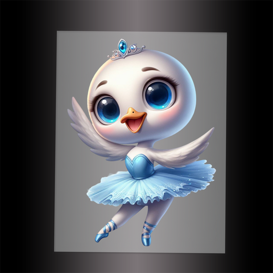 (DTF-11019) BALLERINA DUCKLING - Garment Transfer