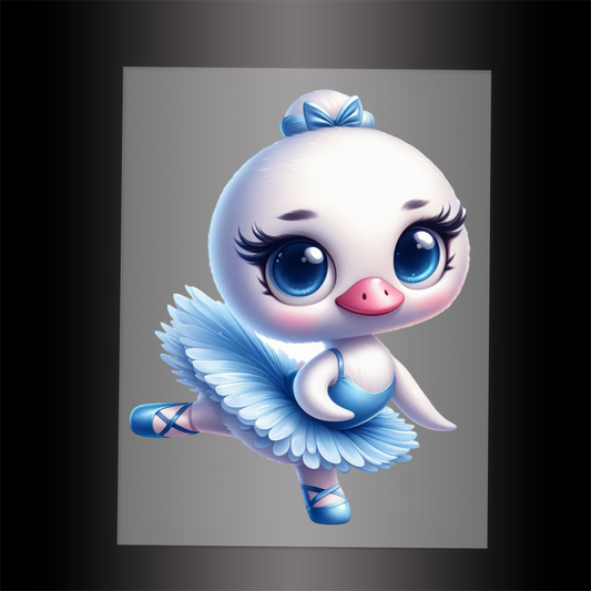 (DTF-11020) BALLERINA DUCKLING - Garment Transfer