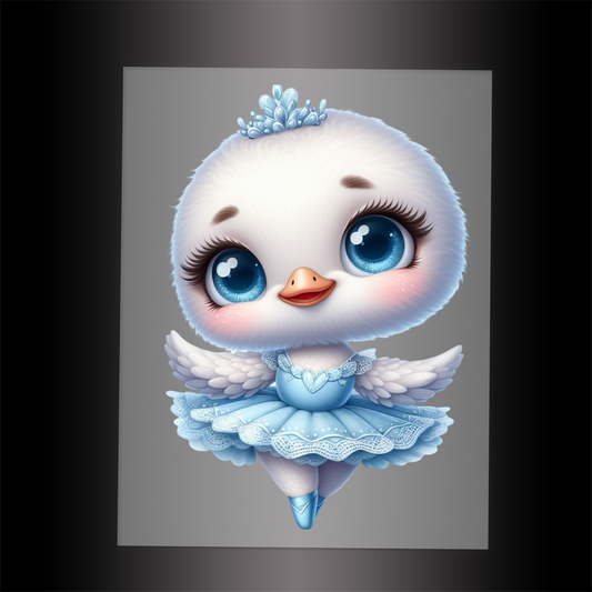 (DTF-11021) BALLERINA DUCKLING - Garment Transfer