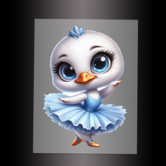 (DTF-11023) BALLERINA DUCKLING - Garment Transfer