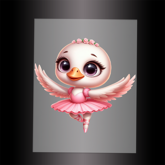 (DTF-11025) BALLERINA DUCKLING - Garment Transfer