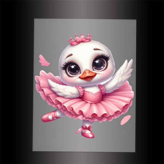 (DTF-11026) BALLERINA DUCKLING - Garment Transfer