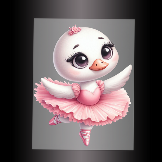 (DTF-11027) BALLERINA DUCKLING - Garment Transfer