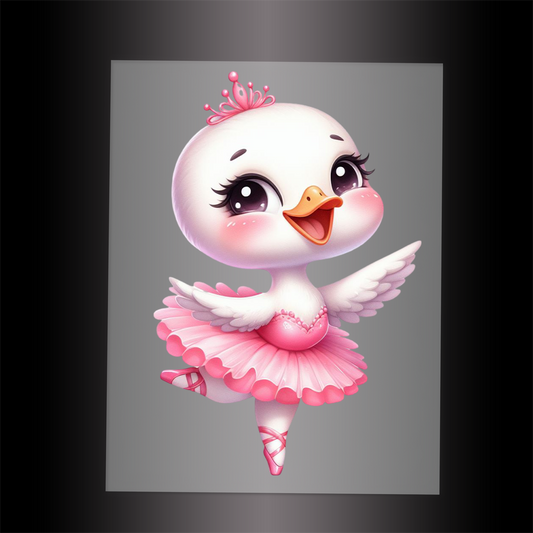 (DTF-11028) BALLERINA DUCKLING - Garment Transfer