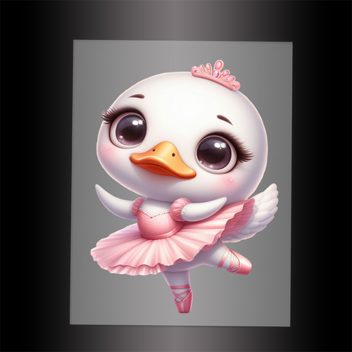 (DTF-11029) BALLERINA DUCKLING - Garment Transfer