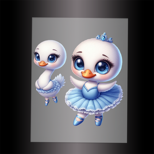 (DTF-11031) BALLERINA DUCKLING - Garment Transfer