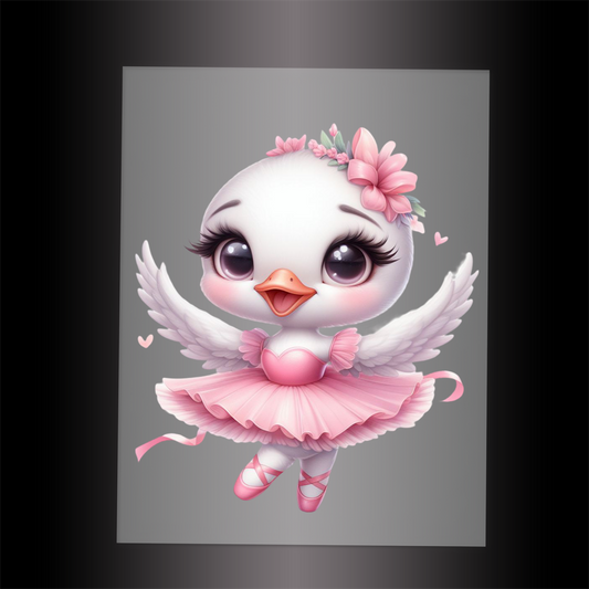 (DTF-11032) BALLERINA DUCKLING - Garment Transfer
