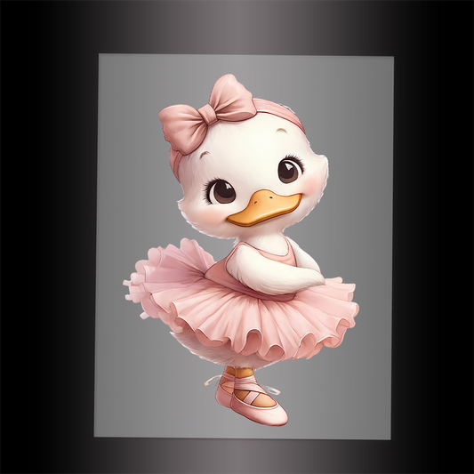 (DTF-11034) BALLERINA DUCKLING - Garment Transfer