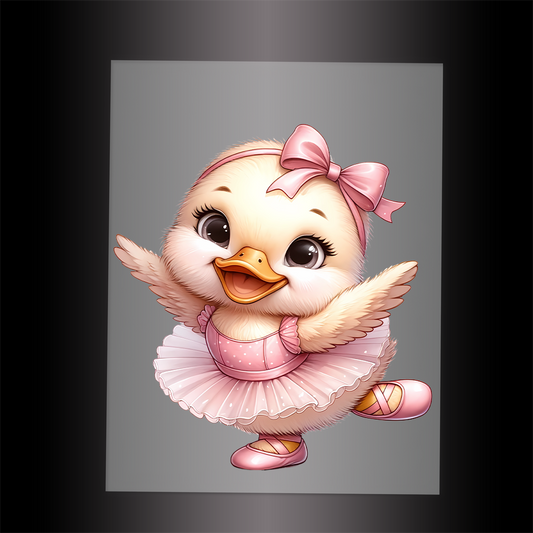 (DTF-11035) BALLERINA DUCKLING - Garment Transfer