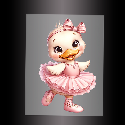 (DTF-11036) BALLERINA DUCKLING - Garment Transfer