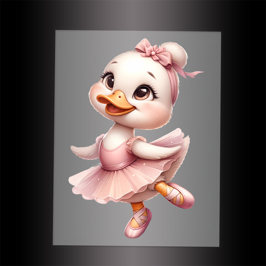 (DTF-11037) BALLERINA DUCKLING - Garment Transfer