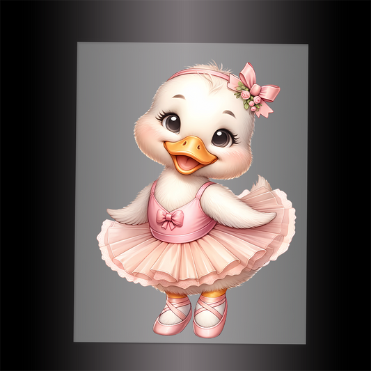 (DTF-11039) BALLERINA DUCKLING - Garment Transfer